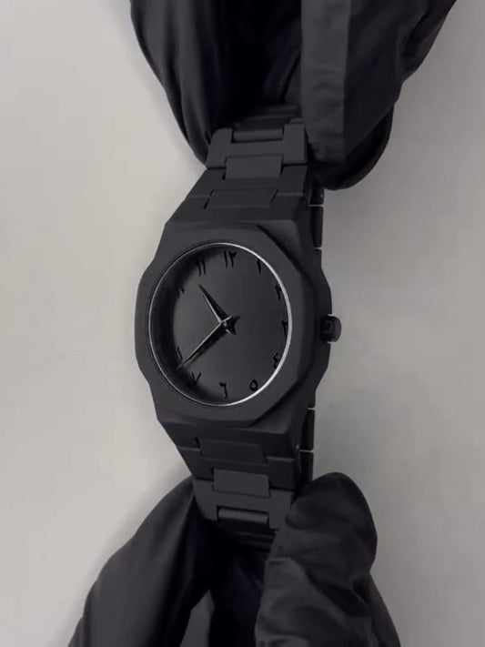 Black Arabic Aura Watch ( Parcel Open Allow)